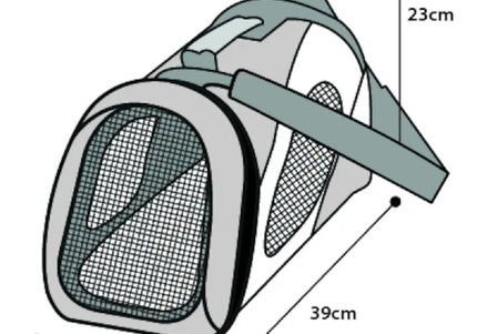 Flamingo Finchley Transport Bag Black – Spacious Pet Carrier, Durable Fabric, Large 54x27x30cm