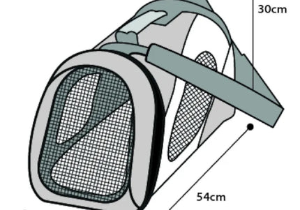 Flamingo Finchley Transport Bag Blue – Spacious Pet Carrier, Durable Fabric, Large 54x27x30cm