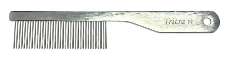 Tritra Metal Grooming Comb No. 3 – Medium Size, 37 Teeth, Durable Finish