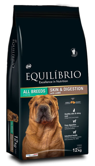 Equilibrio All Breeds Lamb Dog Food – Sensitive Skin and Digestion Formula, 12kg