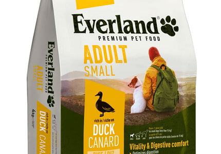 Everland Adult Small Dog Food with Duck – 4kg, Premium Protein Formula