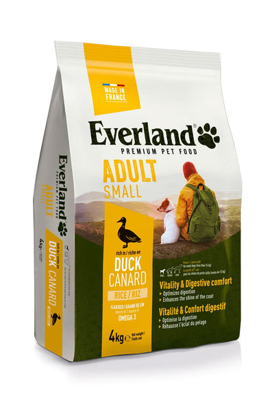 Everland Adult Small Dog Food with Duck – 4kg, Premium Protein Formula