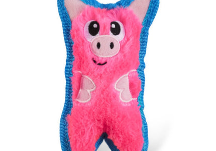Outward Hound Durablez Pig Squeaky Toy – 16cm Unfilled Pink Plush, Durable Playtime
