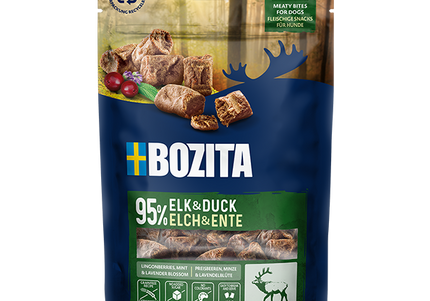 Bozita Meaty Bites Elk & Duck – Soft Protein-Rich Treats, 70g Resealable Pack