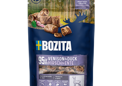 Bozita Meaty Bites Venison & Duck – Soft Dog Treats with Rich Protein, 70g Pack
