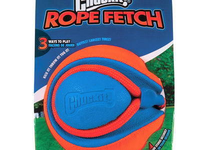 Chuckit! Rope Fetch Ball – Puncture-Proof Interactive Toy with Durable Rope Handle