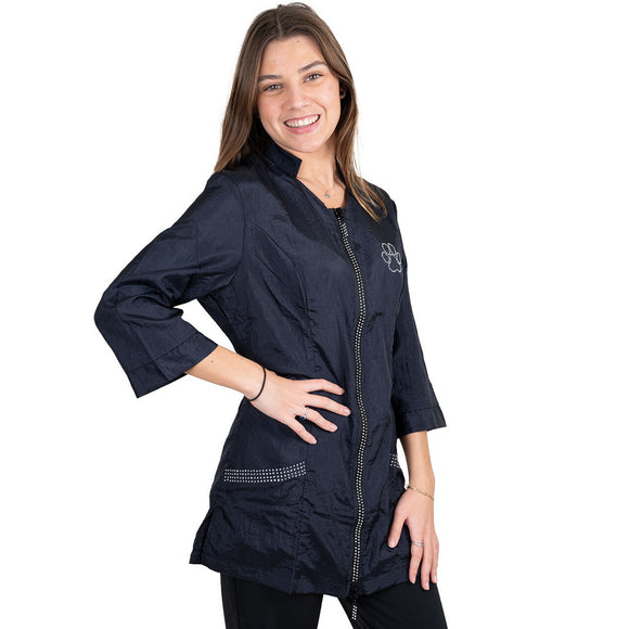 Tikima Aleria Grooming Sweatshirt – Richly Decorated Black Shirt, XL, Comfortable Fit