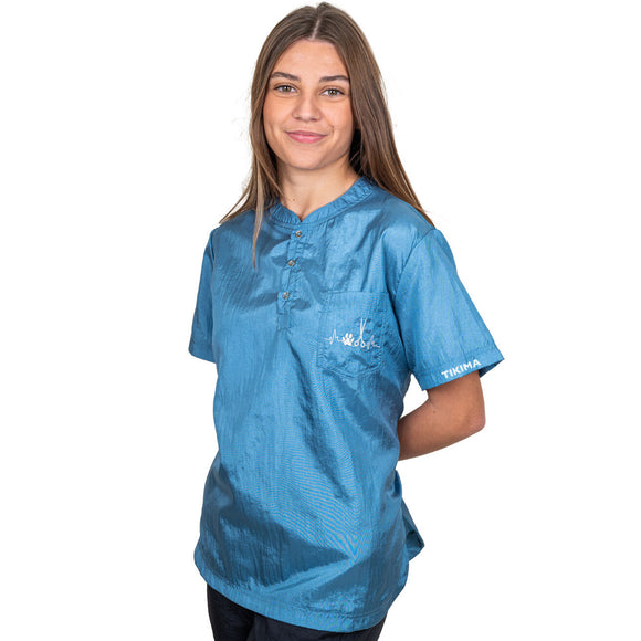 Tikima Figari Grooming Sweatshirt – Embroidered Blue Shirt, Large, Comfortable Fit