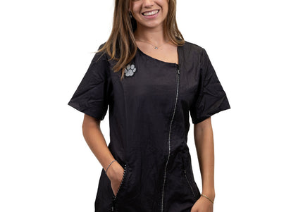 Tikima Caterina Grooming Sweatshirt – Short Sleeve, Richly Decorated, Black, XL