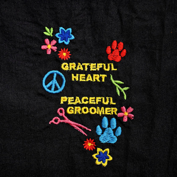 Tikima Lioni Grooming Shirt Black XL – Long Protective Dress, Lightweight Fabric