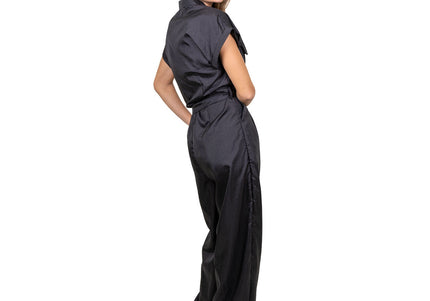 Tikima Favona Grooming Shirt – Short-Sleeved Lightweight Suit, Black, Size L