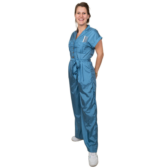 Tikima Favona Grooming Shirt – Short Sleeve Overalls, Lightweight Blue, XL Size