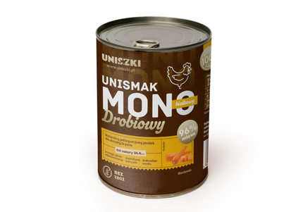 Uniszki UNIsmak Mono Poultry Wet Food – Single Protein, Grain-Free, 400g Can