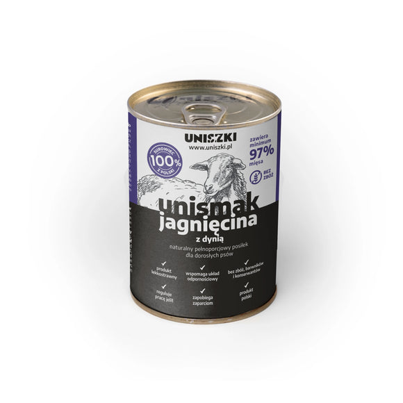 Uniszki UNIsmak Lamb with Pumpkin Wet Food – Grain-Free, 410g, Premium Protein Recipe