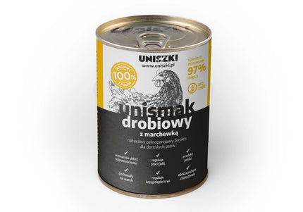 Uniszki UNIsmak Poultry with Carrot Wet Dog Food – 410g, Nutritious and Tasty Formula