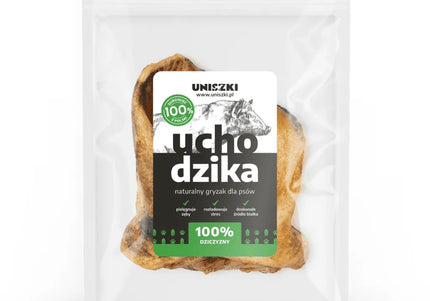 Uniszki Boar Ear Chew – Natural Single-Ingredient Treat, Long-Lasting Flavor