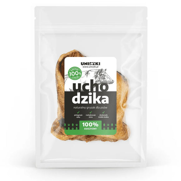 Uniszki Boar Ear Chew – Natural Single-Ingredient Treat, Long-Lasting Flavor