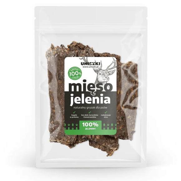 Uniszki Deer Meat Natural Chew – Single-Ingredient Protein Snack, 90g Pack
