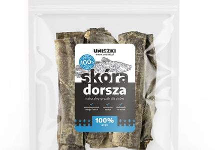 Uniszki Cod Skin Chews – Natural Single-Ingredient Snack, 100g Pack
