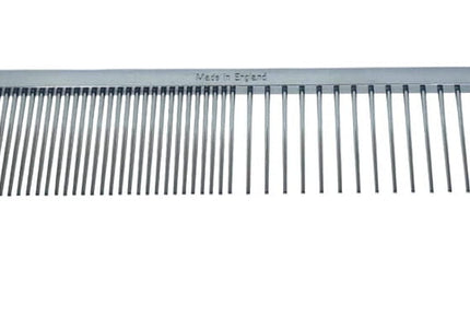 HPP Metal Grooming Comb – Dual Tooth Spacing, 15.3cm Length, Durable Finish