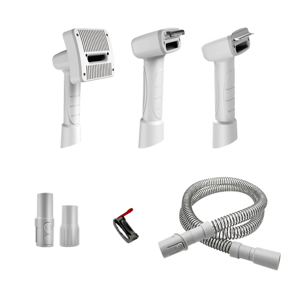 Shernbao Vacuum Grooming Brush Kit – Multi-Tool Set with Brushes and Trimmers, Efficient Hair Collection