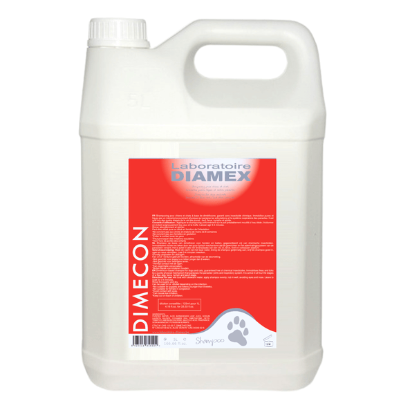 Diamex Dimecon Insect Repellent Shampoo – Gentle Cleansing Formula, 5L Salon Size
