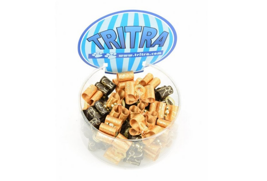 Trim Gold and Brown Grooming Bows – Decorative Accessory Set, 25 Pieces