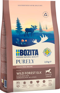 Bozita Purely Puppy & Junior Elk Dry Dog Food – Grain-Free, 2.5kg, Premium Protein Blend