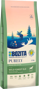 Bozita Purely Adult Elk Dry Dog Food – Grain-Free Recipe with Elk, 11kg Bag