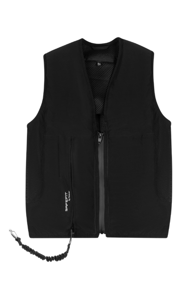 Seaver SAFEFIT Airbag Riding Vest – Protective Black Equestrian Vest with Integrated Airbag, Size L