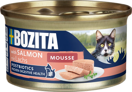 Bozita Mousse Salmon Cat Food – Soft Texture, Rich in Salmon, 85g Single Serve
