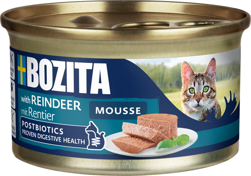 Bozita Mousse Reindeer Cat Food – Soft Gourmet Formula with Real Reindeer, 85g