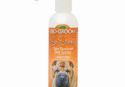 Bio-Groom So Stinky Odor Remover Spray – Unscented, Fast-Acting Formula, 236ml