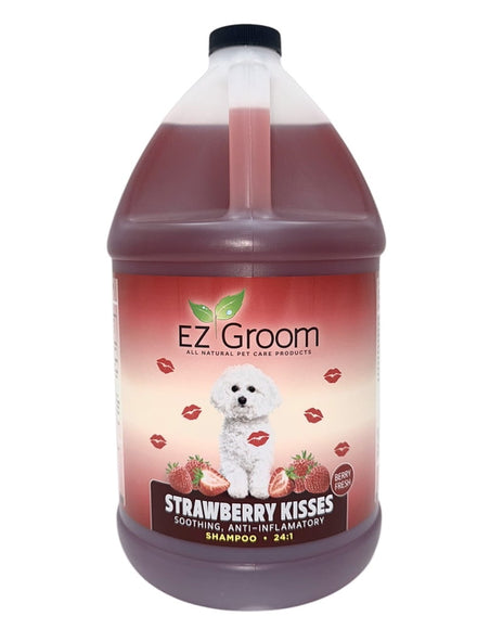 Ez-Groom Strawberry Kisses Shampoo – Berry Fresh Cleansing, Soothing, Hypoallergenic Formula, 3.8L