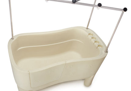 Blovi Large Stationary Grooming Bathtub – Ecru, Spacious and Durable Design