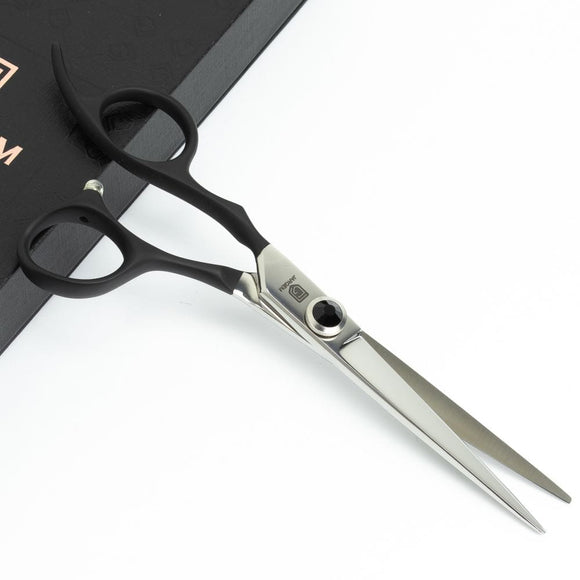 Jargem 6-Inch Straight Grooming Scissors – Left-Handed Precision, Ergonomic Design