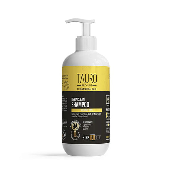 Tauro Pro Line Ultra Natural Care Deep Clean Shampoo – Intensive Cleansing Formula, 1L