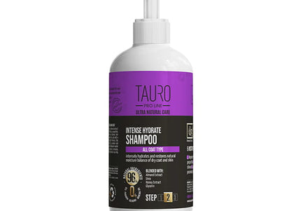 Tauro Pro Line Ultra Natural Care Intense Hydrate Shampoo – Moisturizing Formula, 1L Bottle