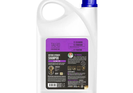 Tauro Pro Line Ultra Natural Care Intense Hydrate Shampoo – Moisturizing Formula, 3.78L Salon Size