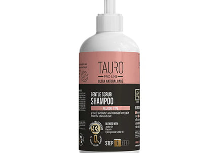 Tauro Pro Line Ultra Natural Care Gentle Scrub Shampoo – Deeply Cleansing Exfoliating Formula, 1L