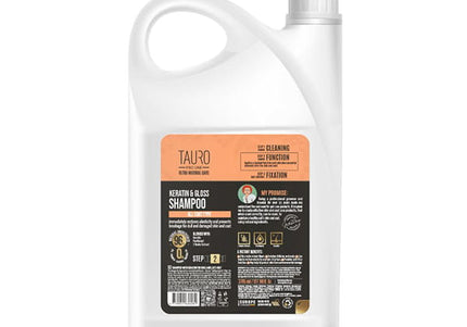 Tauro Pro Line Ultra Natural Care Keratin & Gloss Shampoo – Rebuilding Formula, 3.78L