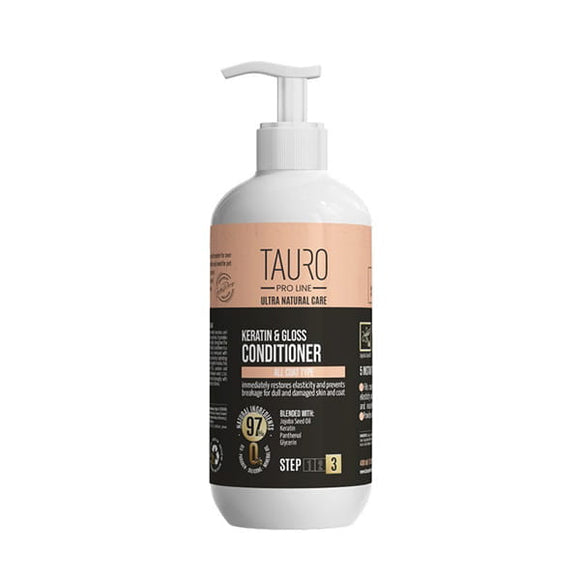 Tauro Pro Line Ultra Natural Care Keratin & Gloss Conditioner – Rebuilding Formula, 400ml