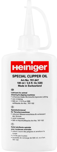 Heiniger Blade Maintenance Oil 100ml – Precision Lubricant for Smooth Clipper Performance