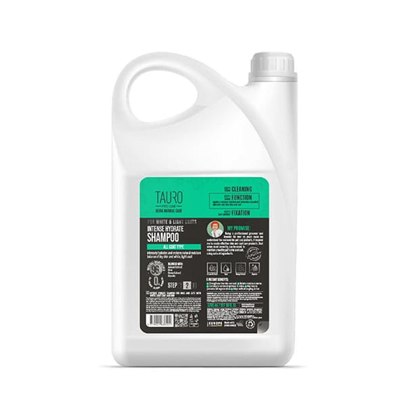 Tauro Pro Line Ultra Natural Care Intense Hydrate Shampoo – Moisturizing Formula for White and Light Coats