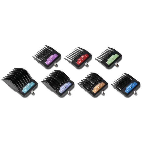 Andis 7-Piece Detachable Blade Attachment Comb Set – Durable Clipper Guides, Assorted Sizes