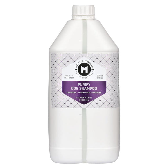 Melanie Newman Purify Dog Shampoo – Activated Carbon Cleansing Formula, 5L with Pump