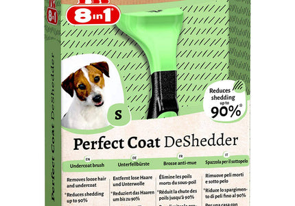 8in1 Perfect Coat DeShedder S – Precision Undercoat Remover, Ergonomic Tool for Small Breeds