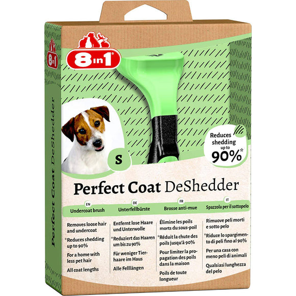8in1 Perfect Coat DeShedder S – Precision Undercoat Remover, Ergonomic Tool for Small Breeds