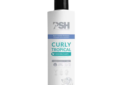 PSH Curly Tropical Shampoo – Plant Extract Formula, 300ml, Nourishes Coats