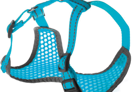 Record Fluo Turquoise Harness – Airy Mesh Dog Harness with Reflectors, Small Size
